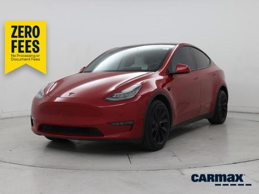 Red 2023 Tesla Model Y Long Range