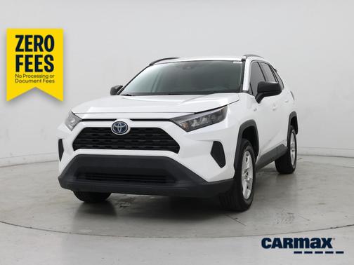White 2021 Toyota RAV4 Hybrid LE