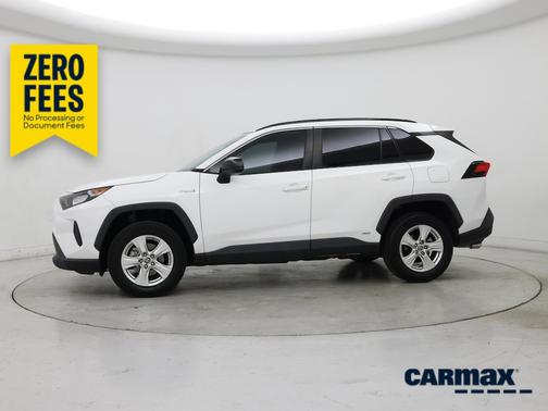 White 2021 Toyota RAV4 Hybrid LE