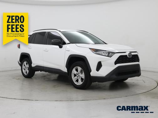 White 2021 Toyota RAV4 Hybrid LE