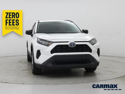 White 2021 Toyota RAV4 Hybrid LE