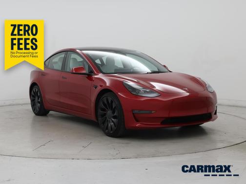 Red 2023 Tesla Model 3 Performance
