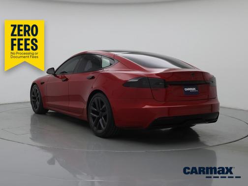 Red 2021 Tesla Model S Long Range