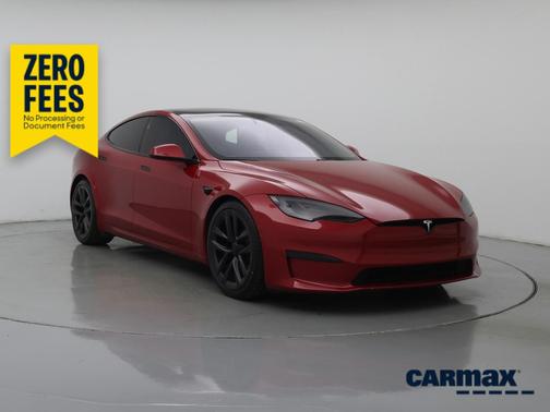 Red 2021 Tesla Model S Long Range