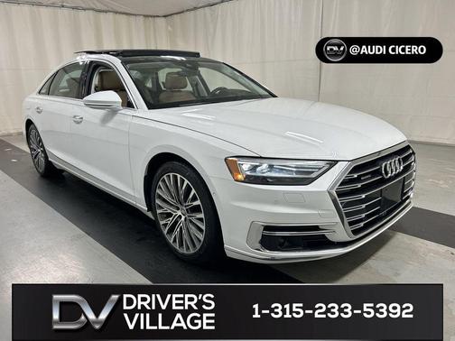 Glacier White Metallic 2020 Audi A8 L 55