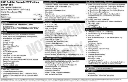 2011 Cadillac Escalade ESV Base