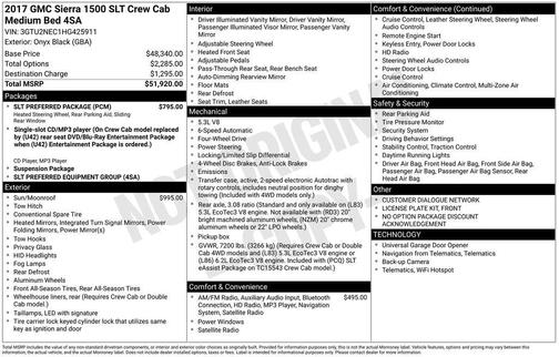 2017 GMC Sierra 1500 SLT