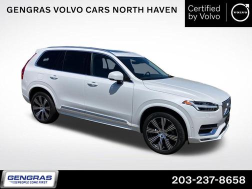 Crystal White Metallic 2024 Volvo XC90 B6 Ultimate Bright Theme 7-Seater