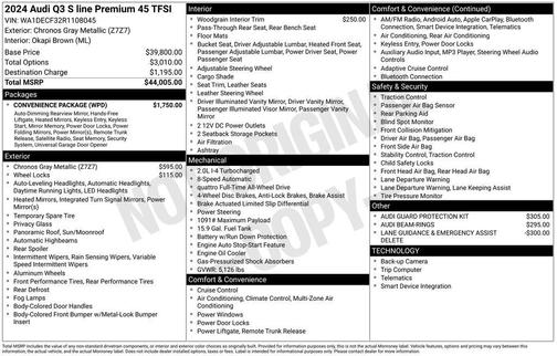 2024 Audi Q3 45 S line Premium