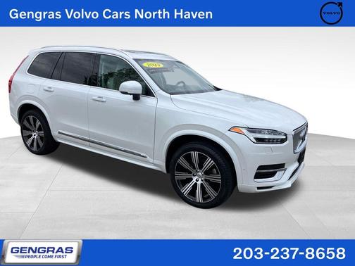 Crystal White Metallic 2023 Volvo XC90 Recharge Plug-In Hybrid T8 Plus Bright Theme 7 Passenger