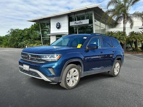 Tourmaline Blue Metallic 2023 Volkswagen Atlas 2.0T SE w/Technology