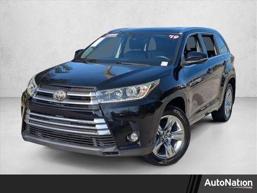 Midnight Black Metallic 2019 Toyota Highlander Limited