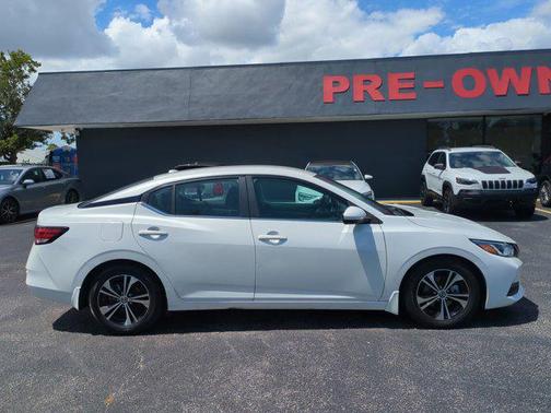 Aspen White Tricoat 2021 Nissan Sentra SV