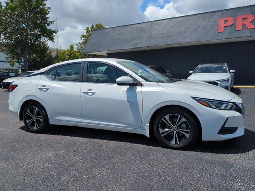 Aspen White Tricoat 2021 Nissan Sentra SV