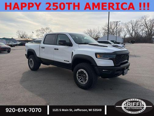 Bright White Clearcoat 2026 RAM 1500 RHO Crew Cab 4x4 5'7' Box