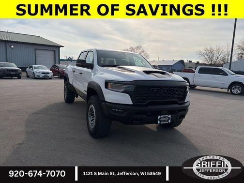 Bright White Clearcoat 2026 RAM 1500 RHO Crew Cab 4x4 5'7' Box