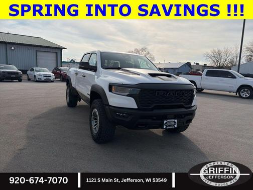 Bright White Clearcoat 2026 RAM 1500 RHO Crew Cab 4x4 5'7' Box