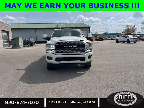 Pearl White 2023 RAM 3500 Limited Crew Cab 4x4 6'4' Box