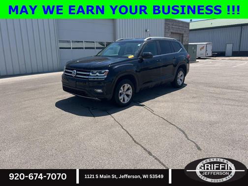 Deep Black Pearl 2019 Volkswagen Atlas 3.6L SE