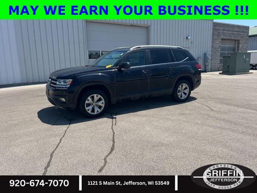 Deep Black Pearl 2019 Volkswagen Atlas 3.6L SE