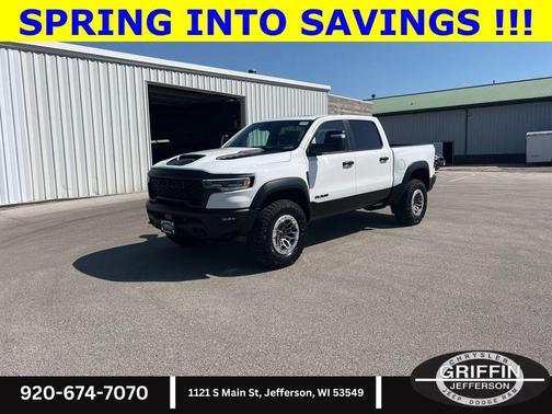 Bright White Clearcoat 2026 RAM 1500 RHO Crew Cab 4x4 5'7' Box