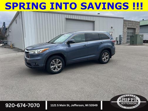 Shoreline Blue Pearl 2015 Toyota Highlander XLE