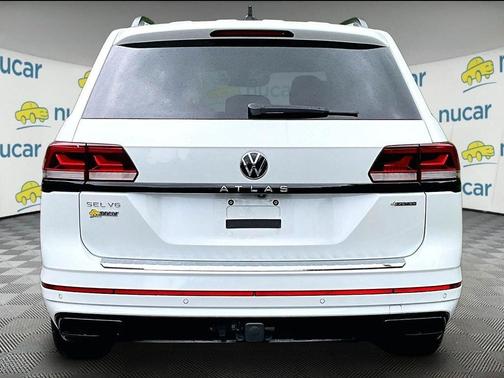 Opal White Pearl Effect 2023 Volkswagen Atlas 3.6 V6 SEL R-Line Black
