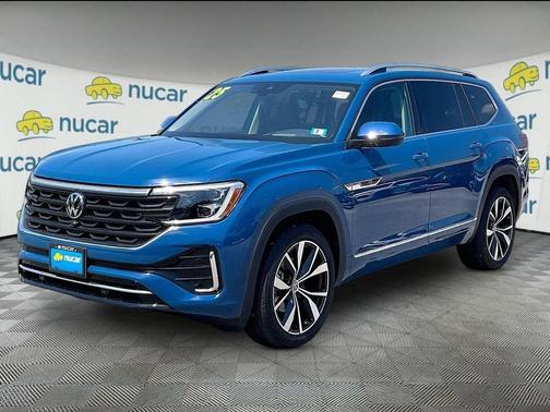 Mountain Lake Blue 2025 Volkswagen Atlas 2.0T SEL Premium R-Line