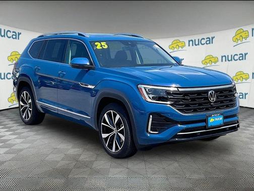 Mountain Lake Blue 2025 Volkswagen Atlas 2.0T SEL Premium R-Line