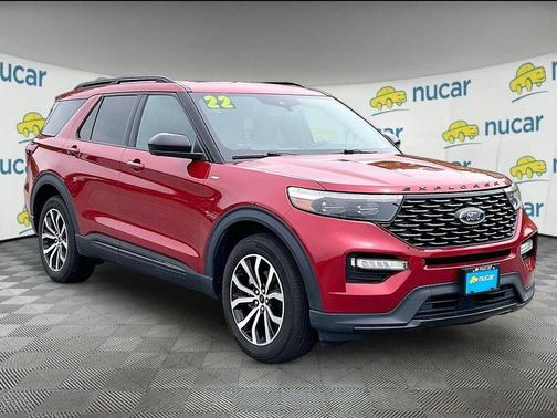 Red 2022 Ford Explorer ST-Line