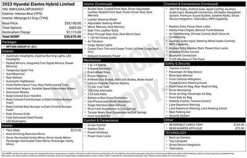 2023 Hyundai ELANTRA HEV Limited