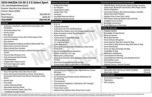 2024 Mazda CX-30 2.5 S Select Sport