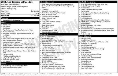 2023 Jeep Compass Latitude Lux