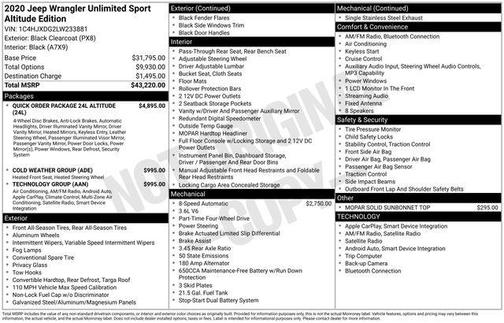 2020 Jeep Wrangler Unlimited Sport Altitude