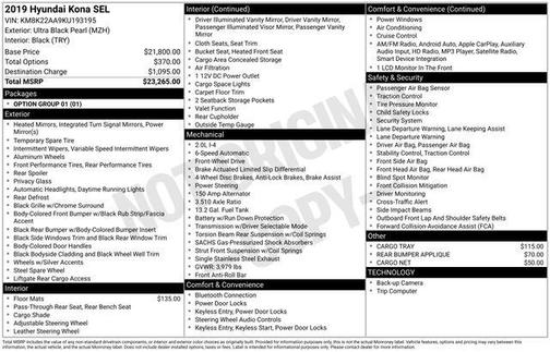 2019 Hyundai KONA SEL