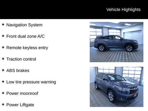 Shoreline Blue Pearl 2016 Toyota Highlander Limited Platinum