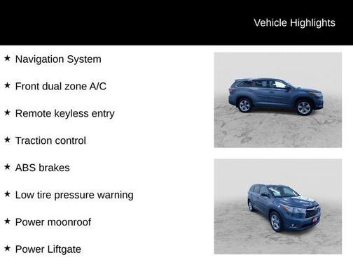 Shoreline Blue Pearl 2016 Toyota Highlander Limited Platinum