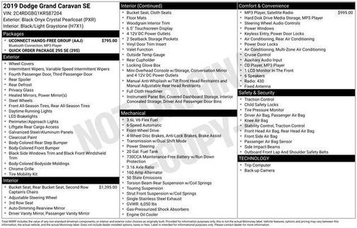 2019 Dodge Grand Caravan SE