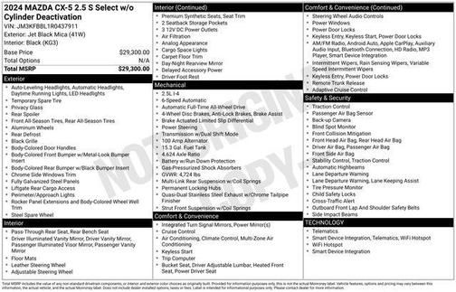 2024 Mazda CX-5 2.5 S Select Package
