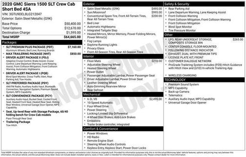 Satin Steel Metallic 2020 GMC Sierra 1500 SLT