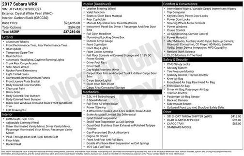 2017 Subaru WRX Base