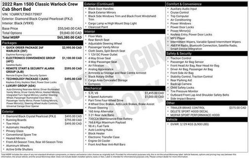 2022 RAM 1500 Classic Warlock