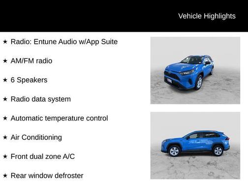 Blue Flame 2019 Toyota RAV4 Hybrid LE