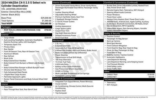 2024 Mazda CX-5 2.5 S Select Package
