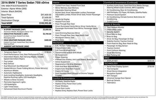 2016 BMW 750 i xDrive