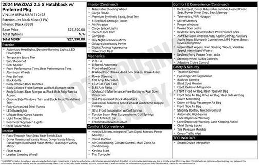2024 Mazda Mazda3 FWD w/Preferred Package