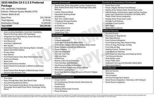 2025 Mazda CX-5 2.5 S Preferred Package