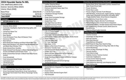 2024 Hyundai SANTA FE SEL 2.4