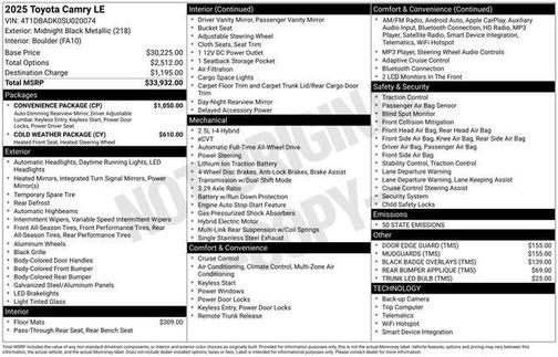 2025 Toyota Camry LE