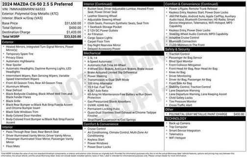 2024 Mazda CX-50 2.5 S Preferred Package